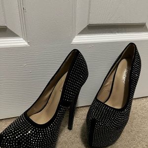 Black platform heels